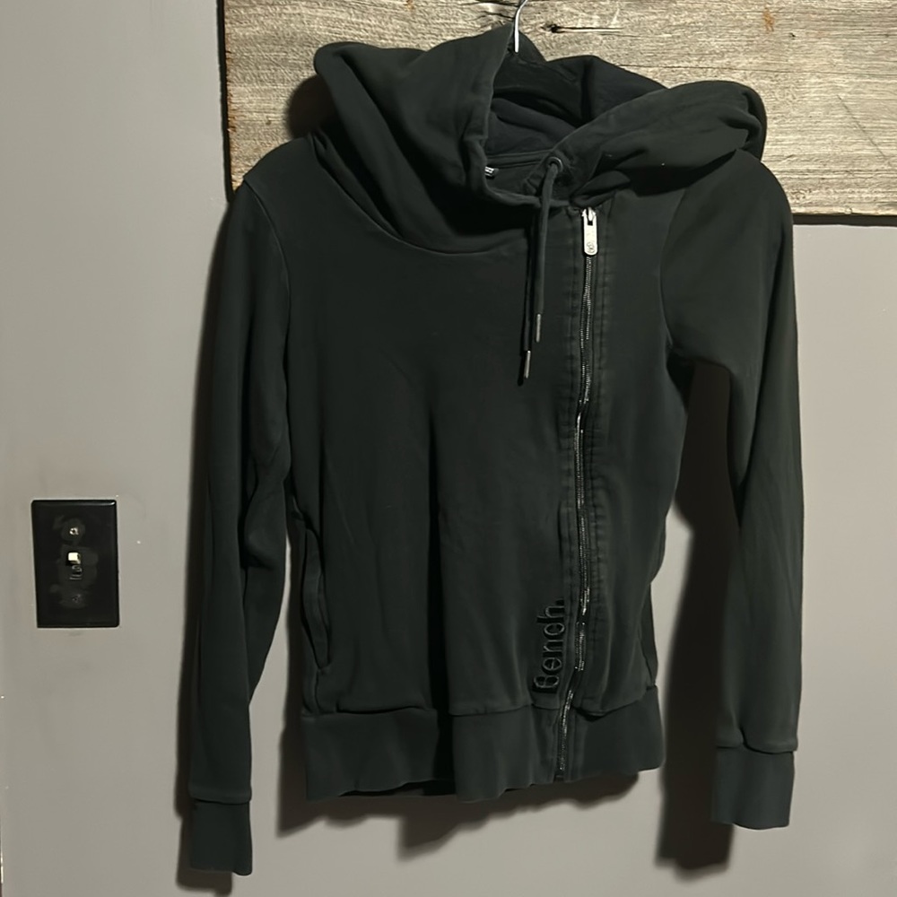 Y2K Bench side zip hoodie blk